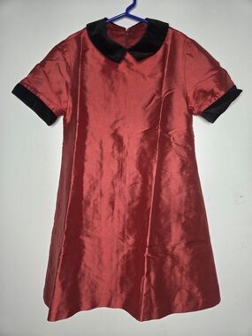 Anthea Moore Ede Girls' Red 100%  Silk Dress